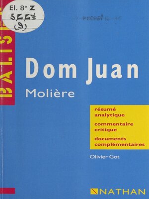 cover image of Dom Juan, Molière